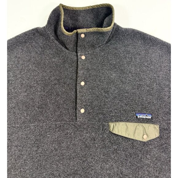 Vintage Patagonia Mens Synchilla Snap-T Pullover Size XL Made In USA 90s Gray - Picture 2 of 13